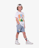 Band Of Boys Stay Happy White Tee