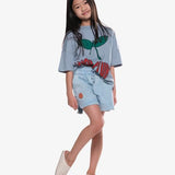 The Girl Club Light Blue Denim Simple Shorts