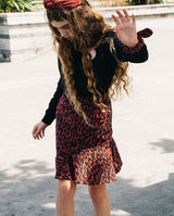 The Girl Club Leopard Print Flare Panel