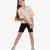 The Girl Club Black Rib Stretch Shorts