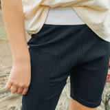 The Girl Club Black Rib Stretch Shorts