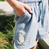The Girl Club Blue Rib Simple Shorts