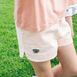 The Girl Club Sherbet Pink Denim Simple Shorts