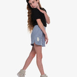 The Girl Club Blue Rib Simple Shorts