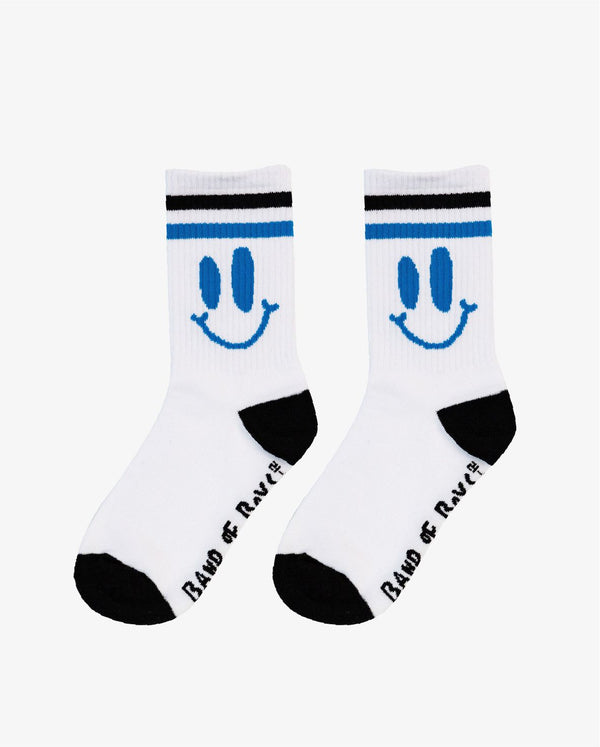 Band Of Boys White & Blue Happy Skate Socks