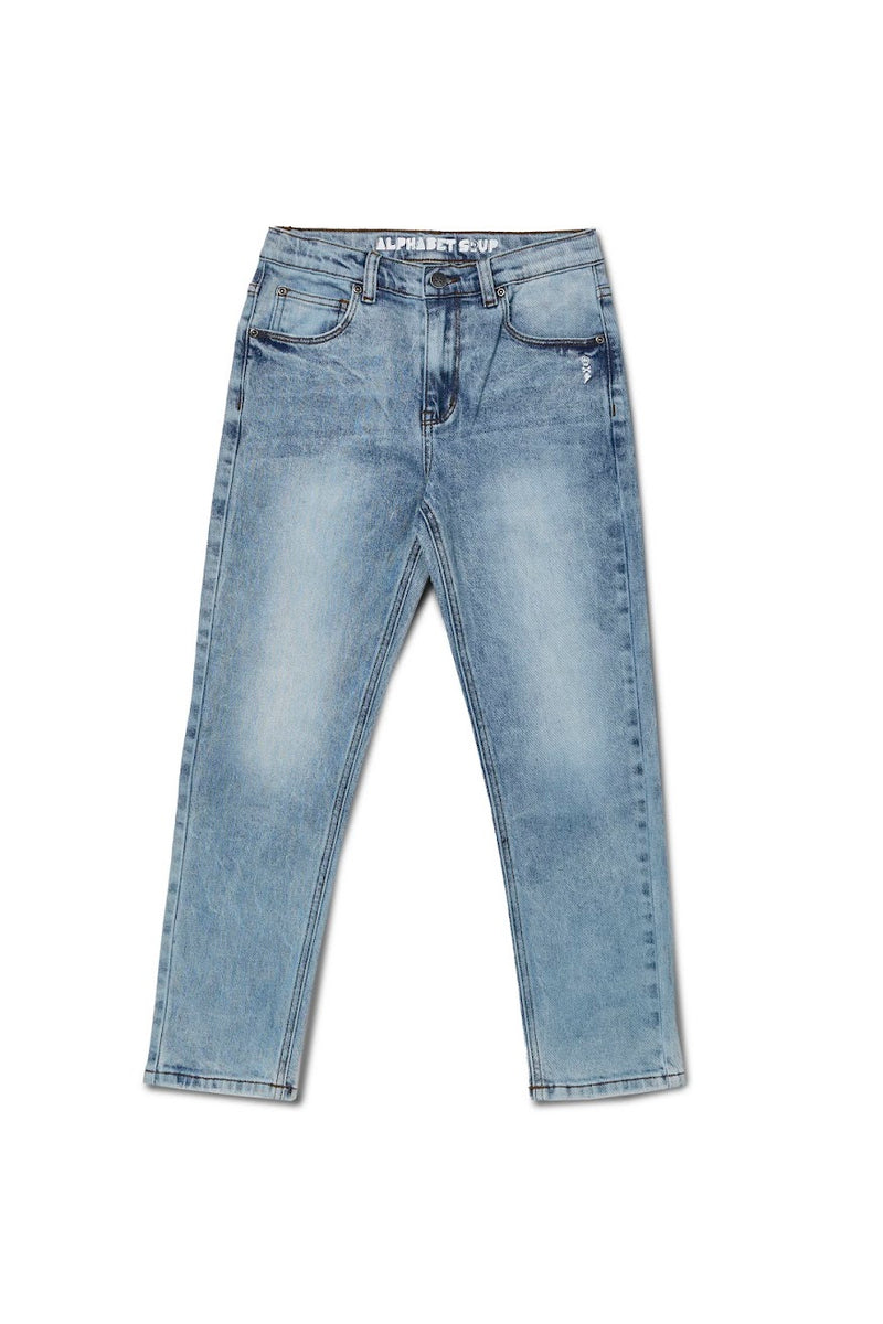 Alphabet Soup Relaxed Jean Light Blue