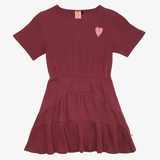 The Girl Club Dark Plum Rib T-Shirt Panel Dress