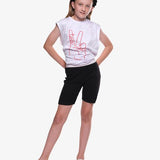 The Girl Club Black Rib Stretch Shorts