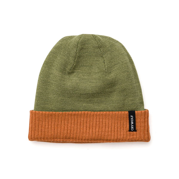 Cry Wolf Reversible Beanie khaki/Hazel